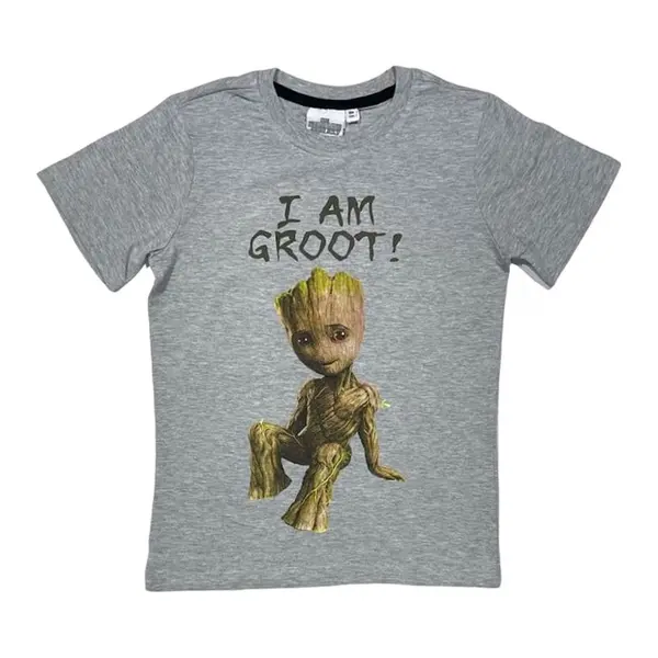 Tricou copii, 100% bumbac, I Am Groot, gri, Guardians of the Galaxy Engros