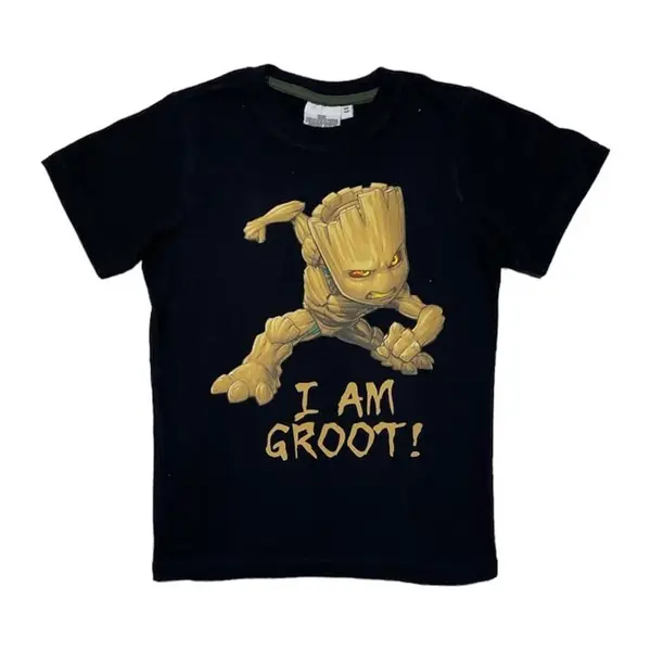 Tricou copii, 100% bumbac, I Am Groot, negru, Guardians of the Galaxy Engros