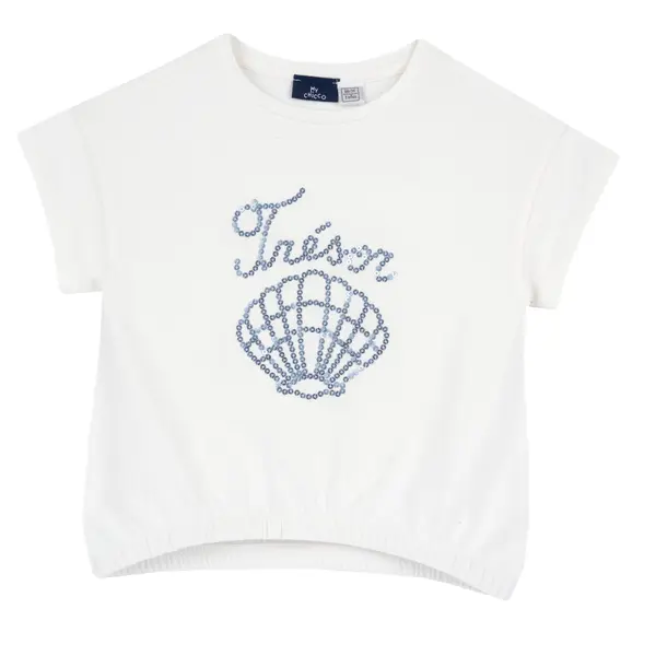 Tricou copii Chicco, alb, 16631-68MC