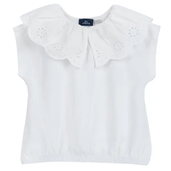 Tricou copii Chicco, alb cu model, 01728-70MC