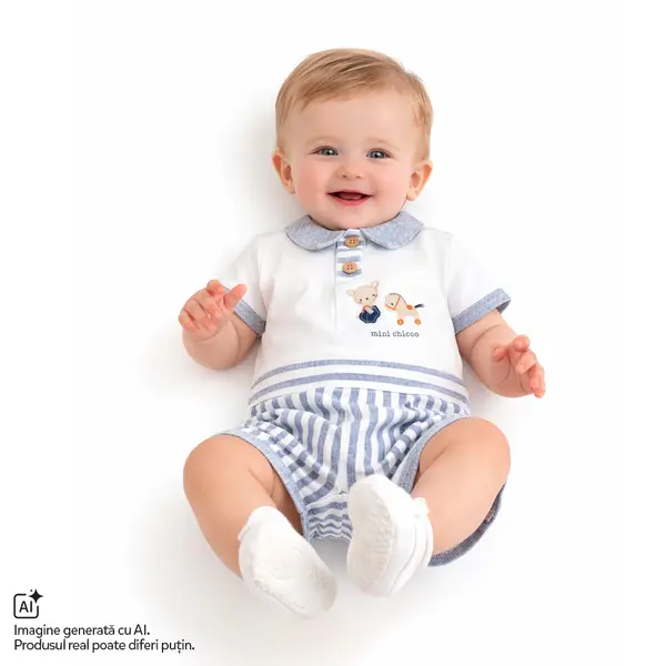 Tricou copii polo si pantaloni scurti Chicco, Turcoaz, 01138-70MFCI