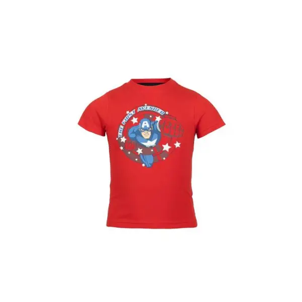 Tricou copii, rosu, 100% bumbac, Asemble, Avengers Engros