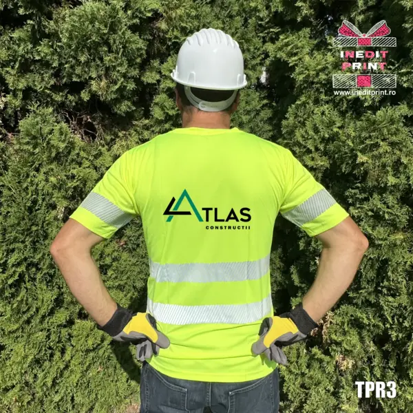 Tricou cu benzi reflectorizante personalizabil TPR3 M
