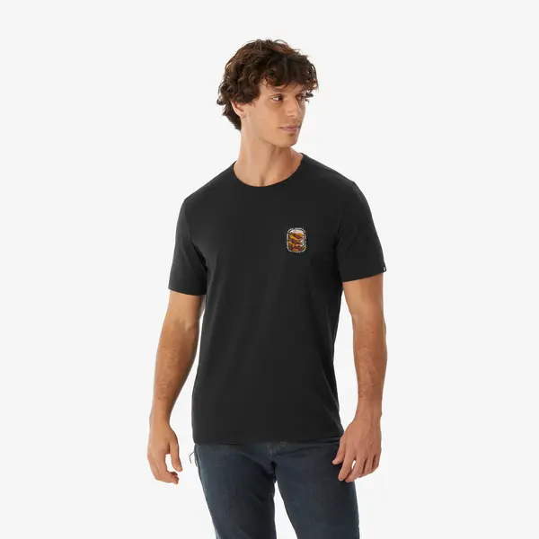 Tricou de drumeție NH100 negru bărbați