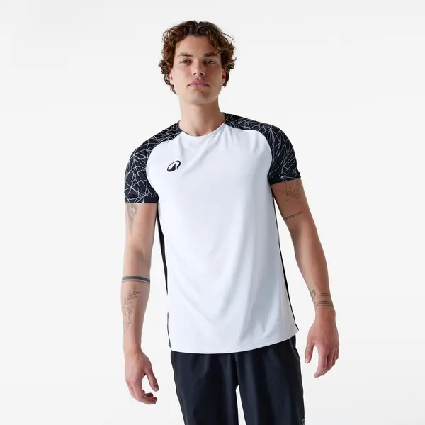 Tricou de fotbal adulți cu mânecă scurtă Viralto Classic 2026 Alb și Negru