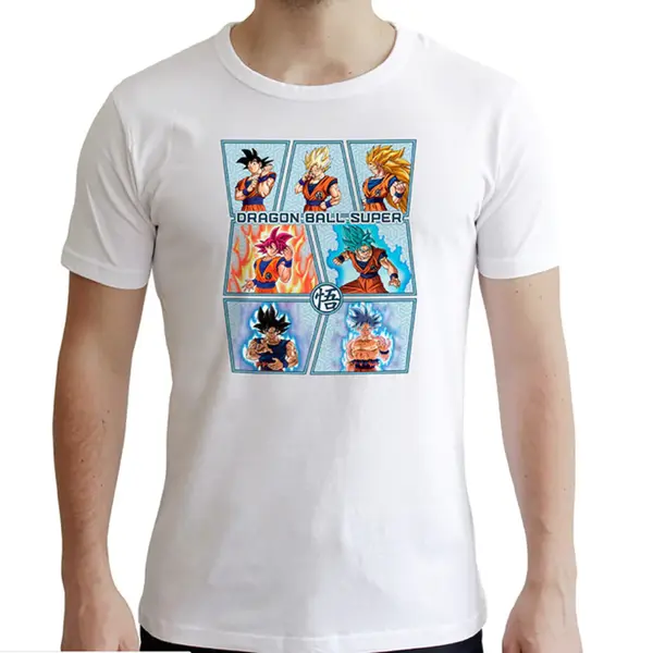 Tricou Dragon Ball Super - Goku's transformations - XL