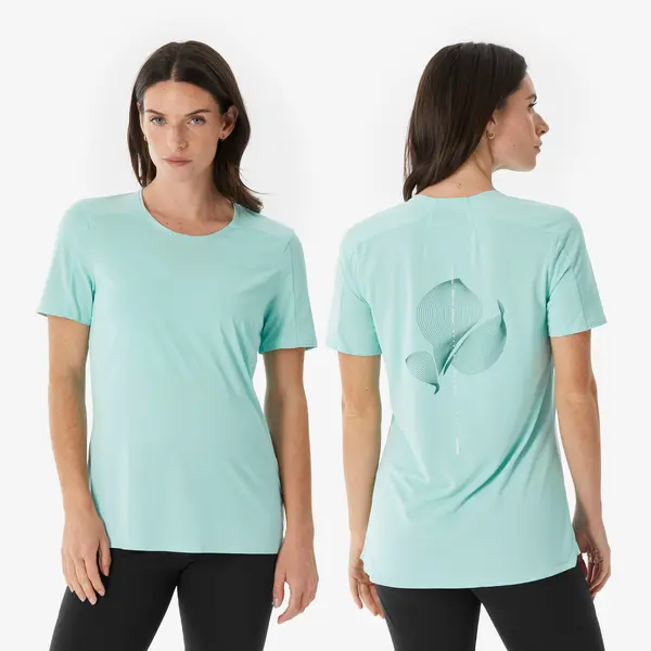 Tricou Drumeție MH500 Albastru Damă
