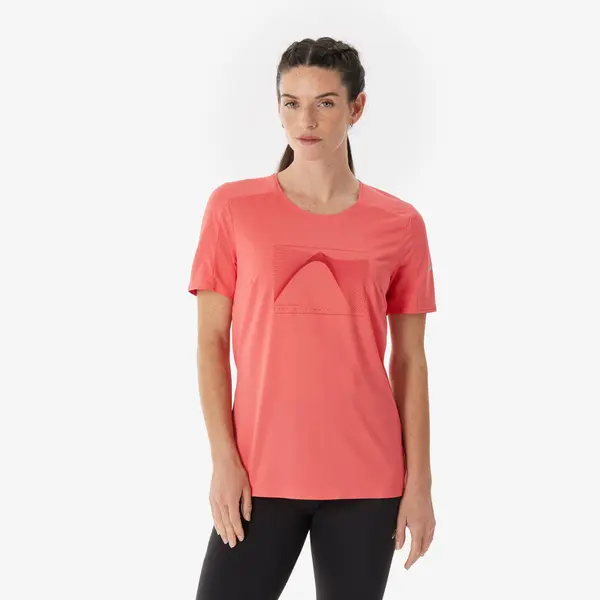 Tricou Drumeție MH500 Roz Damă