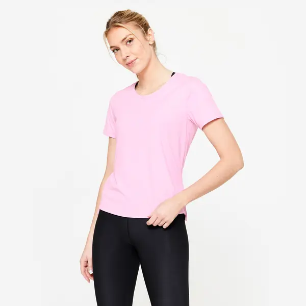 Tricou fitness Roz Damă