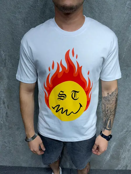 TRICOU FLAME WHITE TSAS264(1016) (MĂRIME: XL)