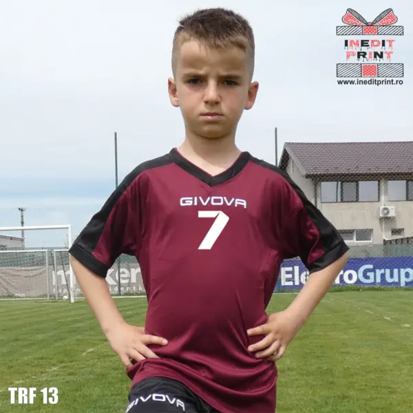 Tricou fotbal copii si adulti GIVOVA personalizabil TRF13 S, Visiniu