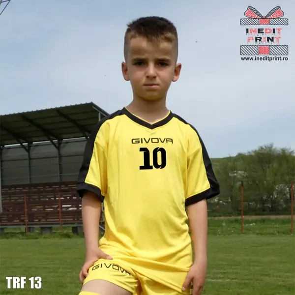 Tricou fotbal copii si adulti GIVOVA personalizabil TRF13 XS, Galben