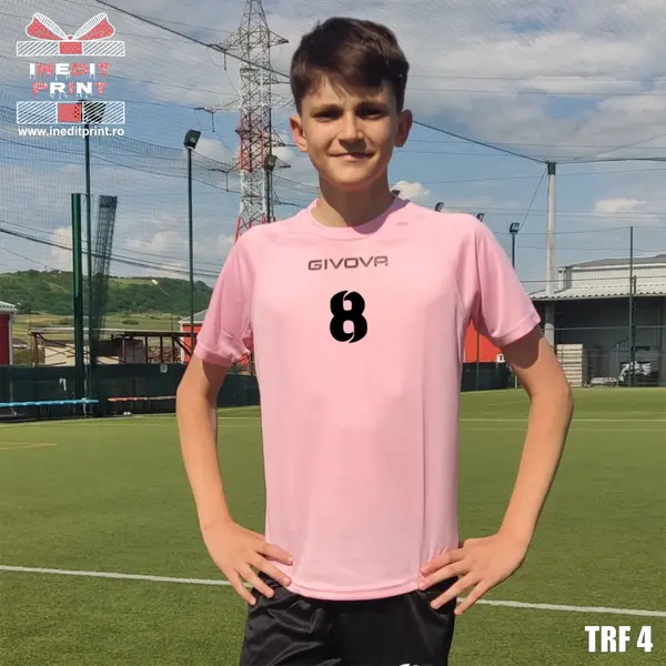 Tricou fotbal copii si adulti GIVOVA personalizabil TRF4 L, Roz
