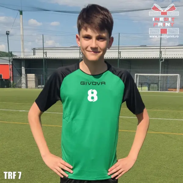 Tricou fotbal copii si adulti GIVOVA personalizabil TRF7 XS, Verde