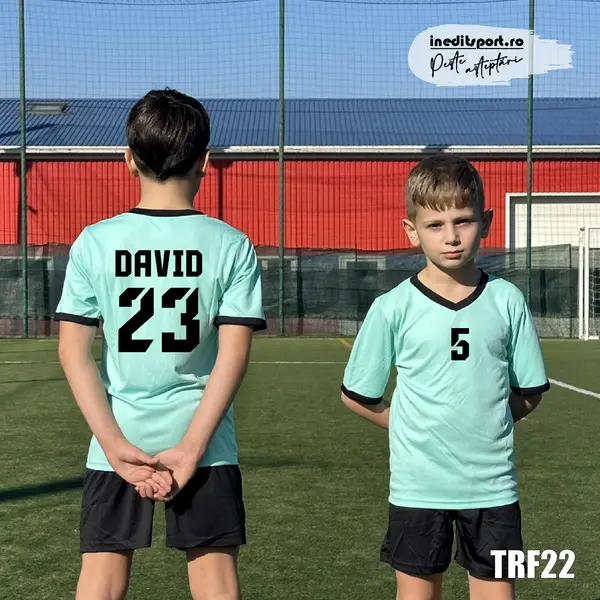 Tricou fotbal copii si adulti INEDIT SPORT personalizabil TRF22 2XS, Verde deschis