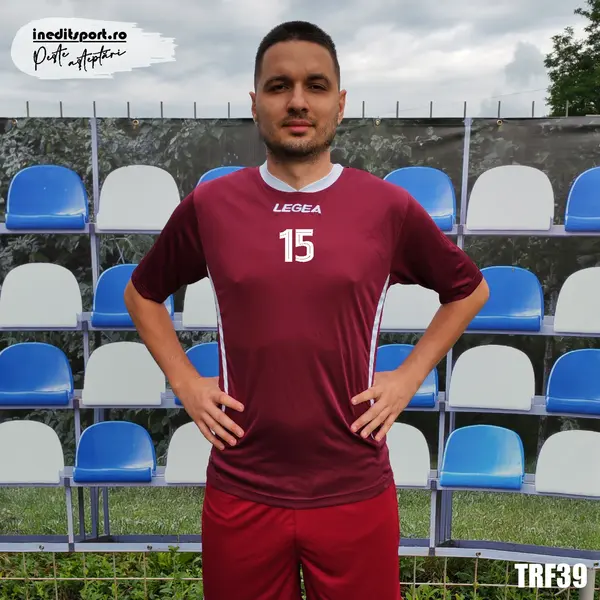 Tricou fotbal copii si adulti LEGEA personalizabil TRF39 L, Visiniu