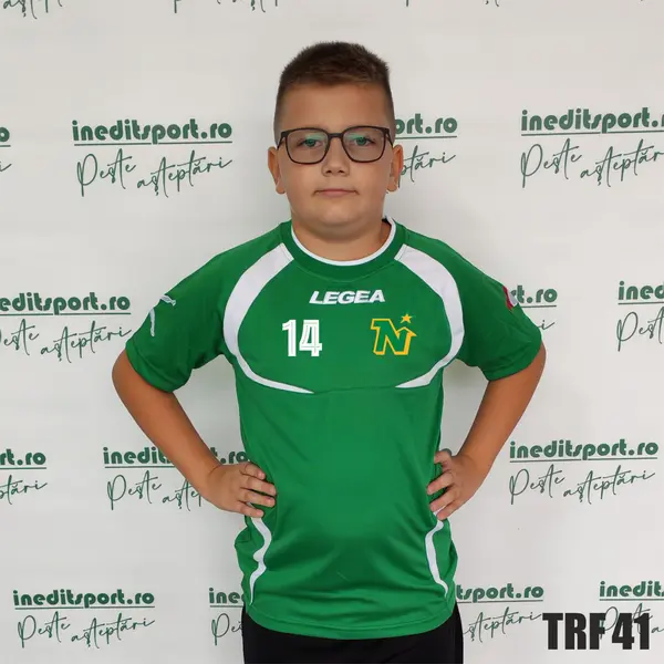 Tricou fotbal copii si adulti LEGEA personalizabil TRF41 3XS, Verde
