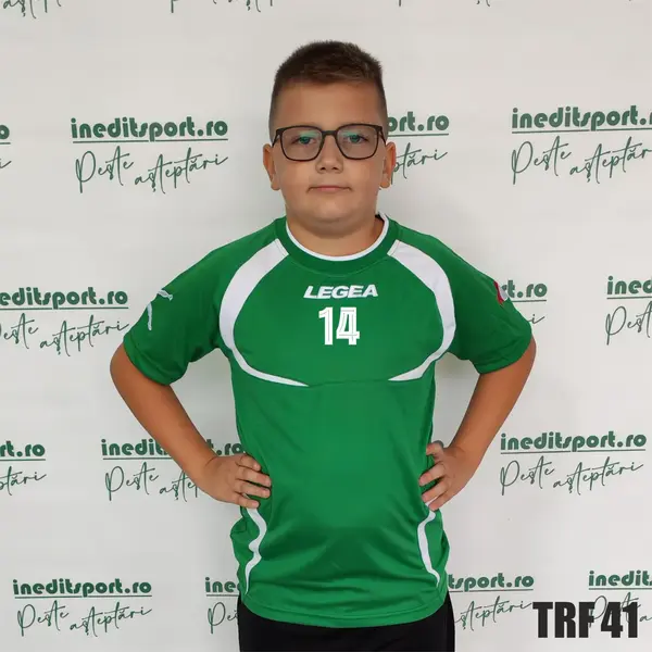 Tricou fotbal copii si adulti LEGEA personalizabil TRF41 S, Verde
