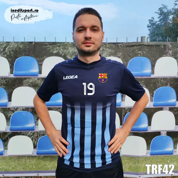 Tricou fotbal copii si adulti LEGEA personalizabil TRF42 M, Bleumarin