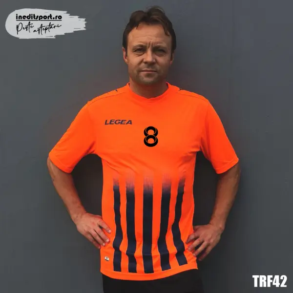 Tricou fotbal copii si adulti LEGEA personalizabil TRF42 M, Portocaliu