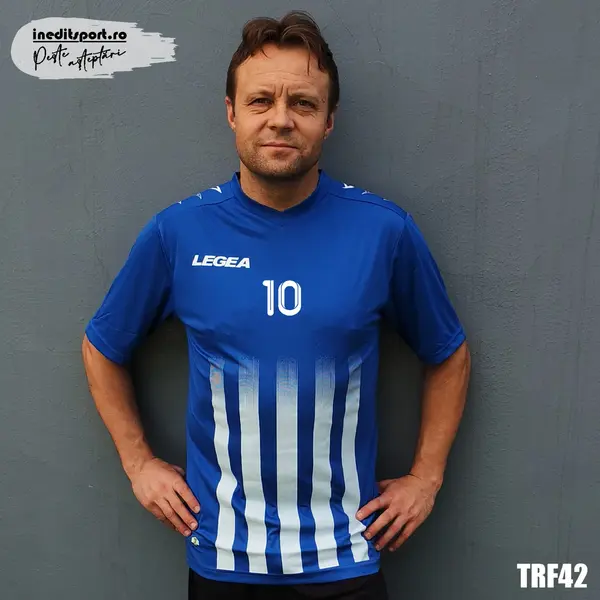 Tricou fotbal copii si adulti LEGEA personalizabil TRF42 XL, Albastru