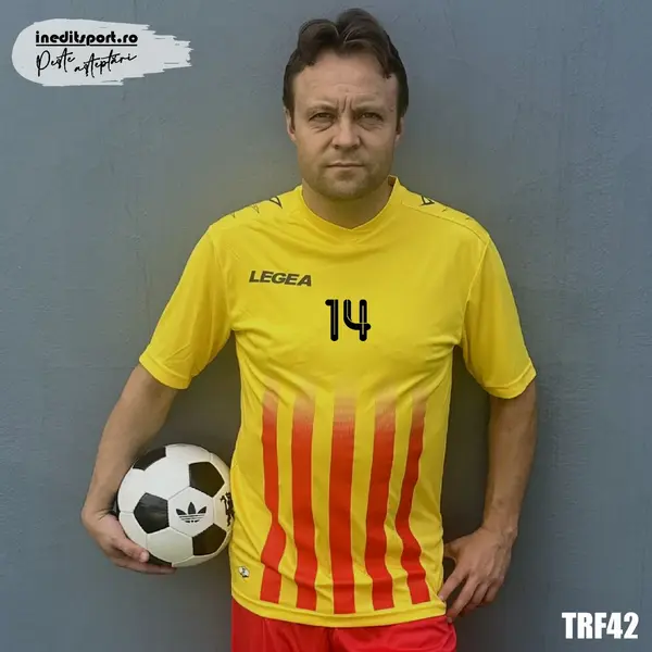 Tricou fotbal copii si adulti LEGEA personalizabil TRF42 XL, Galben