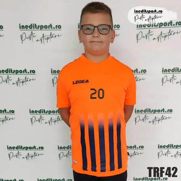Tricou fotbal copii si adulti LEGEA personalizabil TRF42 XS, Portocaliu