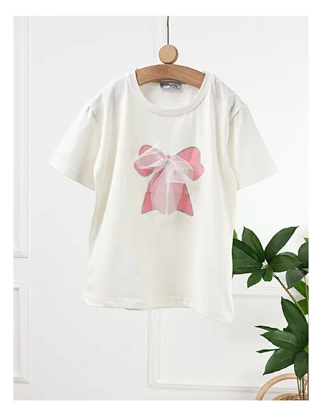 Tricou Fundita cu Sclipici, alb