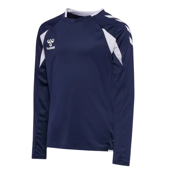 Tricou hummel CORE 2.0 POLY LS COPII - 7929 Marine White, 152