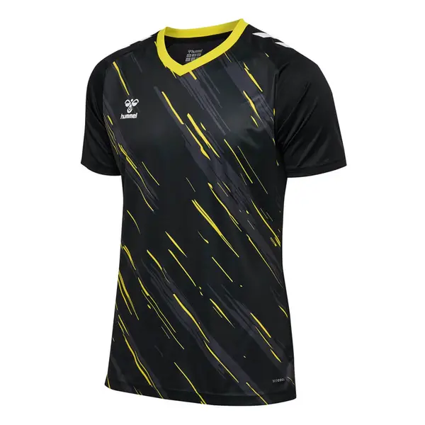 Tricou hummel MATCH TRIUMPH - 5138 BLACK/BLAZING YELLOW, L
