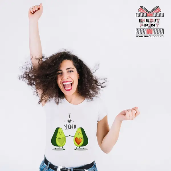 Tricou I love you, avocado TP101 -