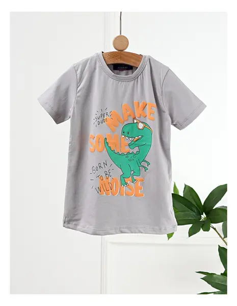 Tricou Make Some Noise, model gri