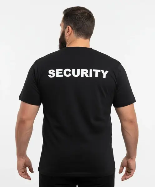 Tricou negru BRANDIT-WEAR SECURITY - XL