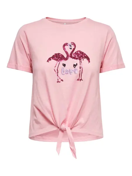 Tricou Onldora S/s Knot Fold-up Top Jrs