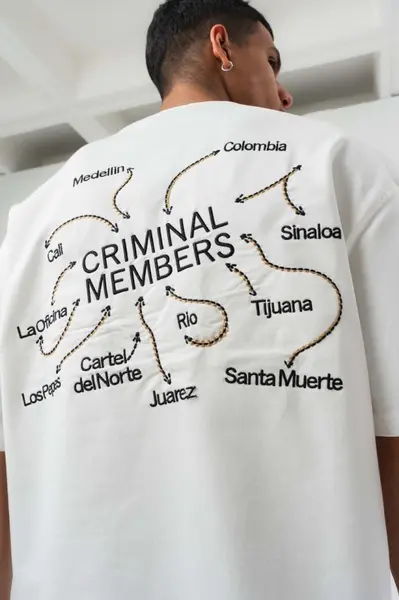 TRICOU OVERSIZE CRIMINAL MEMBERS – WHITE TSES9(238) (MĂRIME: XL)