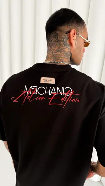 TRICOU OVERSIZE MECHANIC ATILER BLACK TSMH5(M25-37) (MĂRIME: S)