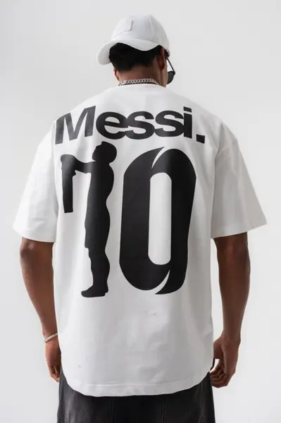 TRICOU OVERSIZE MESSI 10 – WHITE TSES5(179) (MĂRIME: L)