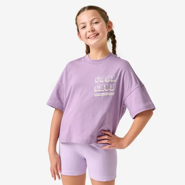 Tricou oversize pentru sport Mov Fete