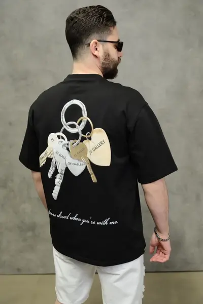 TRICOU OVERSIZED 2Y GALLERY KEYS BLACK TSAS477(HG272) (MĂRIME: L)