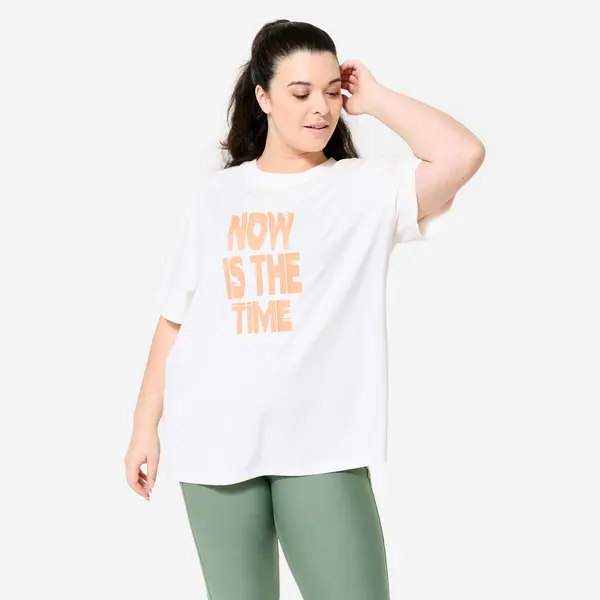 Tricou oversized bumbac Alb Damă