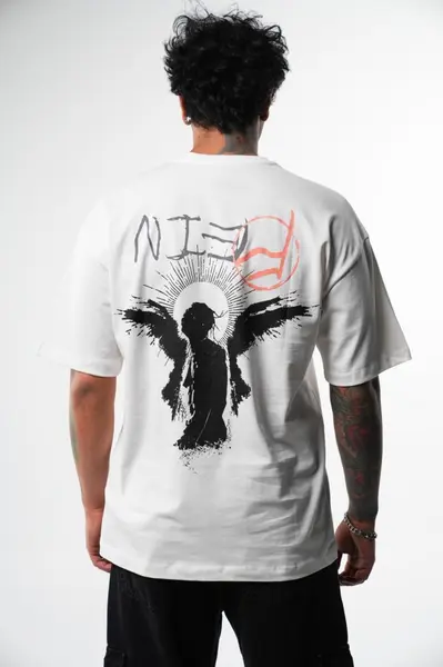 TRICOU OVERSIZED REIN ANGEL OFF WHITE TSAS478(AJ6483) (MĂRIME: L)