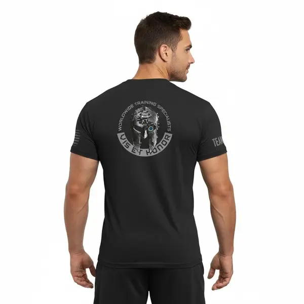 Tricou Pentagon Tactical Ageron TEAM ZERO „Vis Et Honor” - NEGRU / 2XL