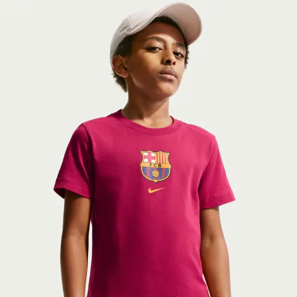 Tricou pentru copii Nike FCB U Nk Crest Tee