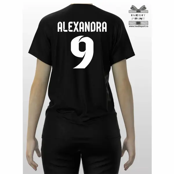Tricou personalizat copii si adulti TF10.1 2XL, Tricou negru Damă