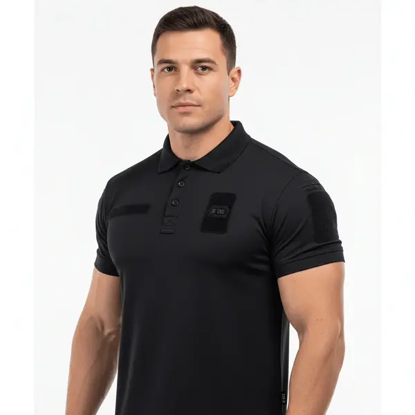 Tricou polo Elite Tactical Coolmax® M-TAC Negru - L