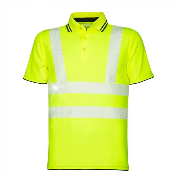 Tricou polo galben reflectorizant cu maneca scurta, Ardon Signal S, GALBEN FLUO