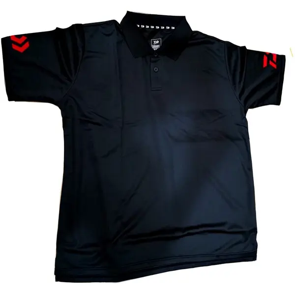 Tricou Polo Negru Logo Rosu Marime L