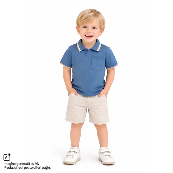 Tricou polo pentru copii Chicco, Turcoaz, 01362-70MC