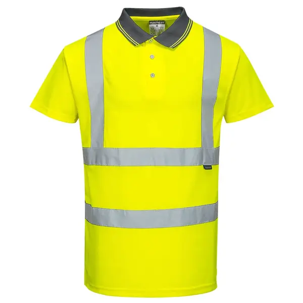Tricou polo protectie reflectorizant galben Portwest Hi-Vis Marime XS Tricou polo protectie reflectorizant galben Portwest Hi-Vis Marime XS
