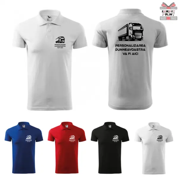 Tricou Polo Single J. pentru echipa ta! Negru
